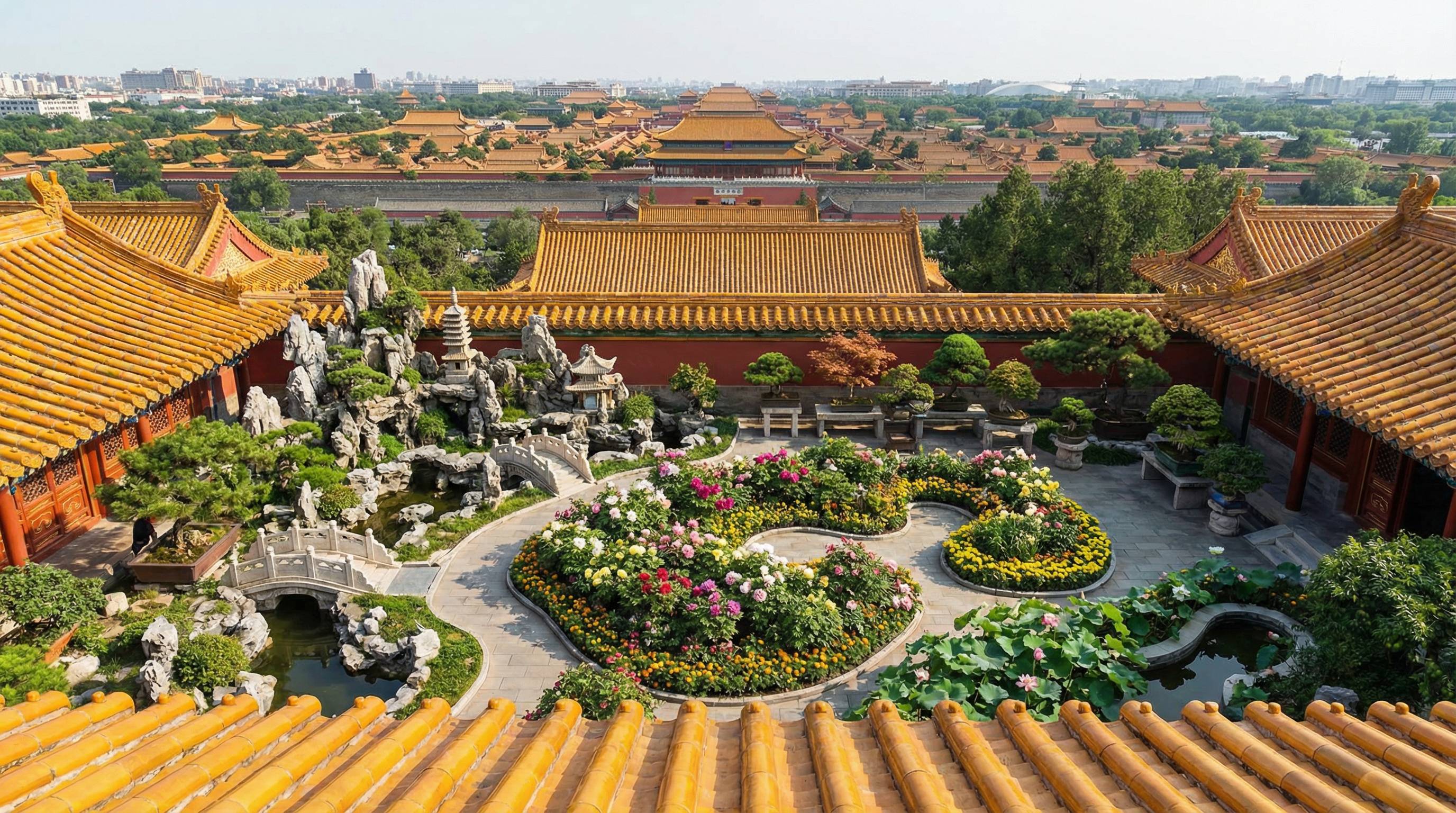 高清动漫植物视频 - 皇家园林航拍视频